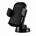 Clamp Car Phone Holder Stand with 360 Degree Rotation, Strong Grip, Suction Cup Mount, Single Hand Use, Shockproof Build, Mobile Stand for Car (Black)