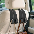 2 Pack Car Seat Headrest Double Hooks Leather Car Back Seat Headrest Hooks
