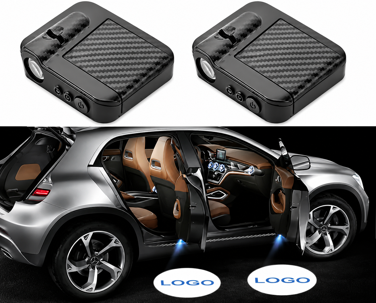 Car Entrance Welcome Door Projector Shadow Wireless Light 2 Pcs Set