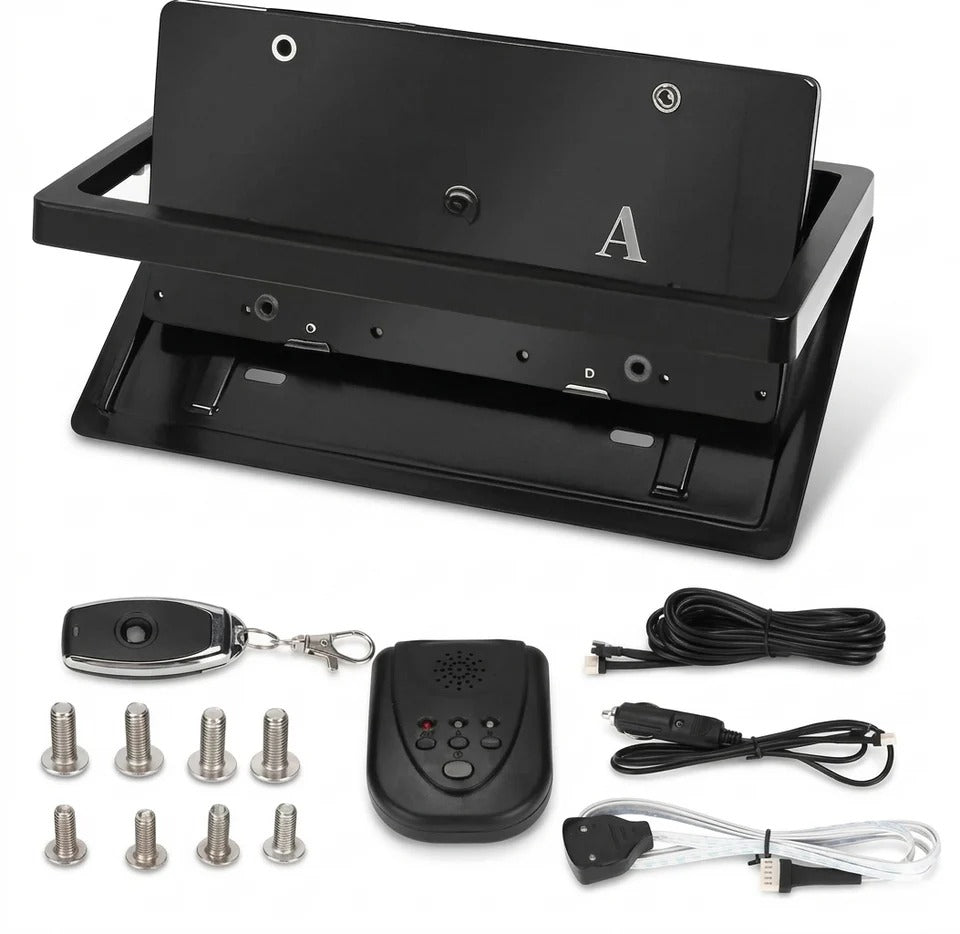 Motorized License Plate Flipper - Remote Control License Flip Bracket