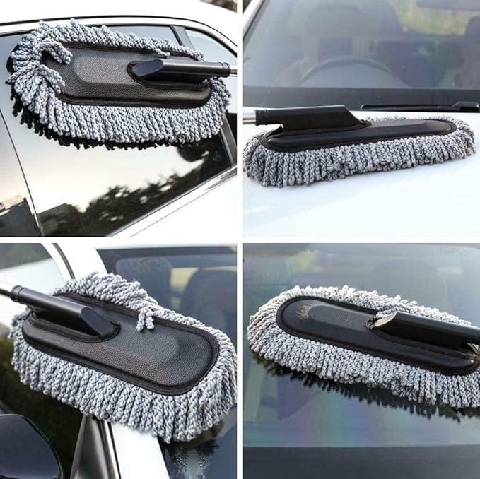 7 PCS Car Cleaning Kit with 3-in-1 Mini Vacuum Cleaner, Microfiber Cloth,Big Duster,Car Cleaning Sprey,Wheel Brush,AC Vent Brush&Interior Dust Brush