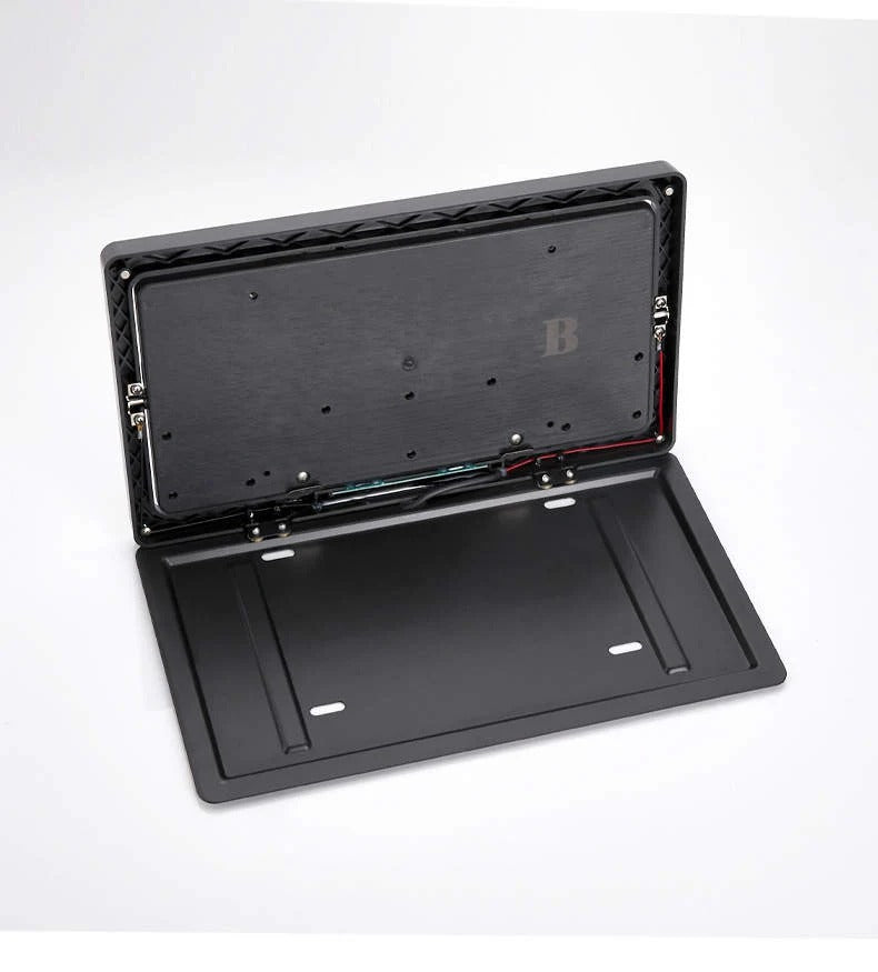 Motorized License Plate Flipper - Remote Control License Flip Bracket
