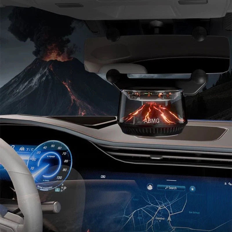 Volcano & Glacier Smart Car Diffuser – Metal Alloy Aromatherapy