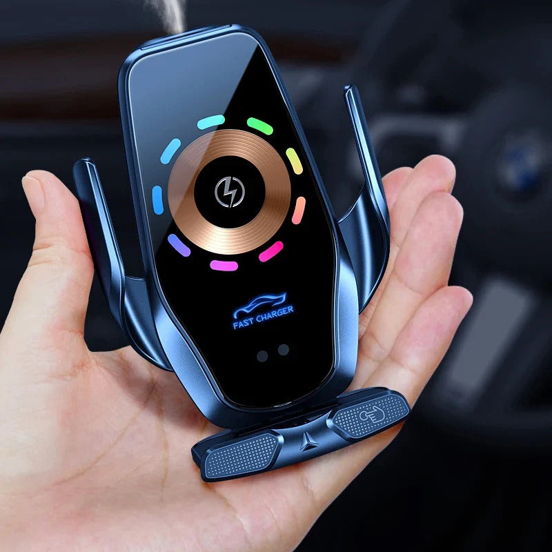 Magnetic Wireless Charging Car Phone Holder – 360° Rotating Air Vent Mount
