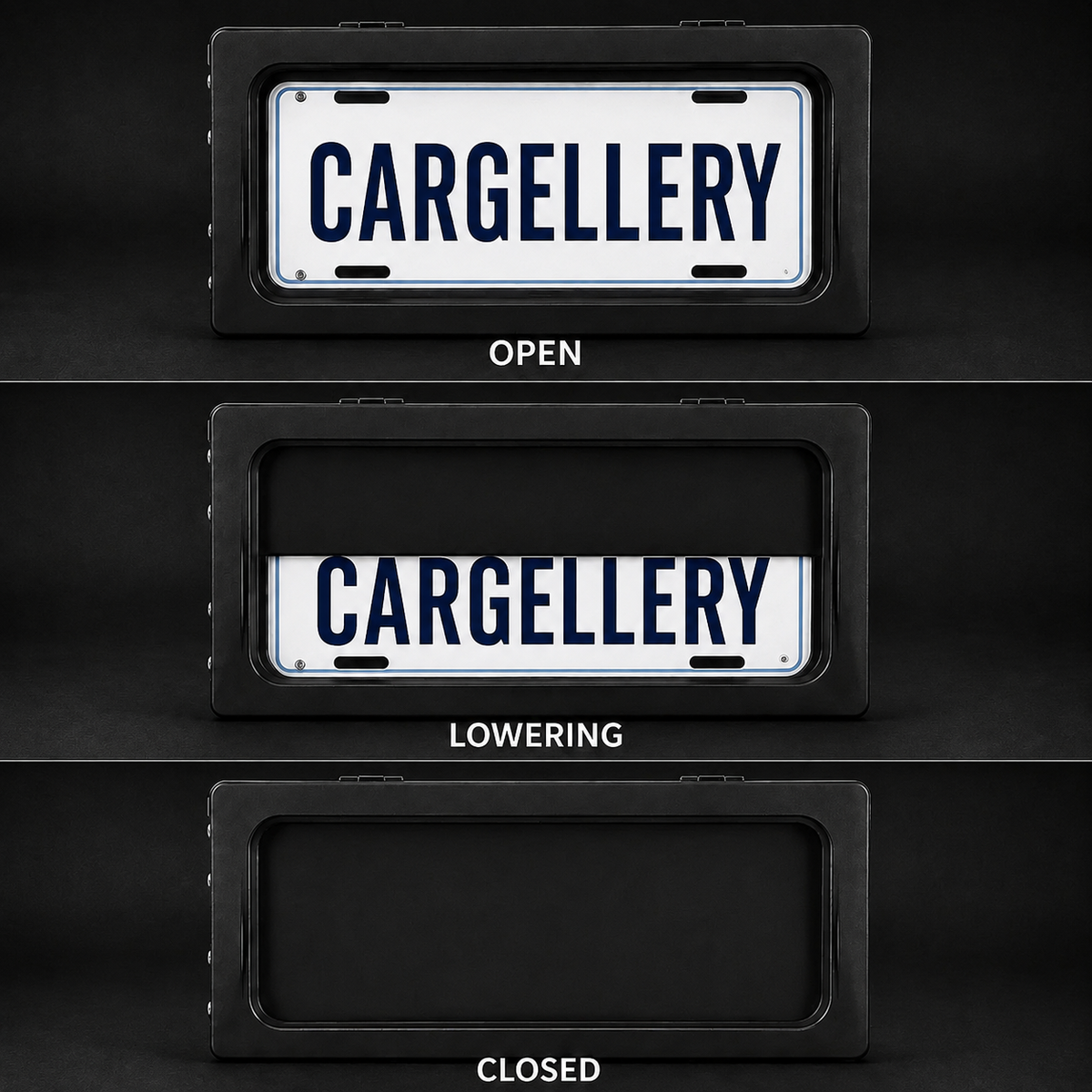 Stealth Motorized License Plate Curtain – Single Plate Kit