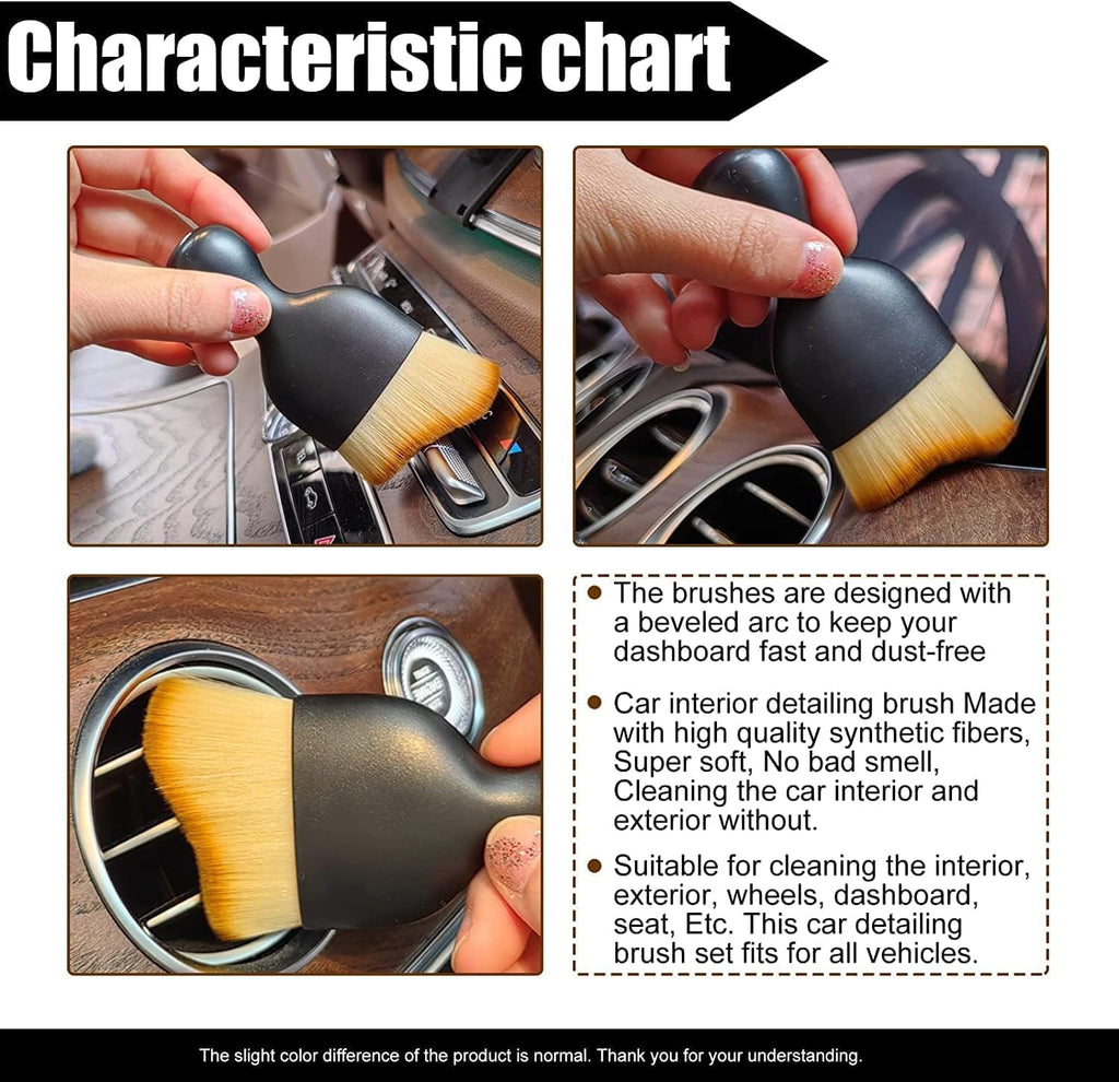 7 PCS Car Cleaning Kit with 3-in-1 Mini Vacuum Cleaner, Microfiber Cloth,Big Duster,Car Cleaning Sprey,Wheel Brush,AC Vent Brush&Interior Dust Brush