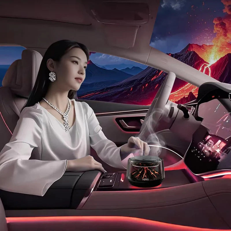 Volcano & Glacier Smart Car Diffuser – Metal Alloy Aromatherapy